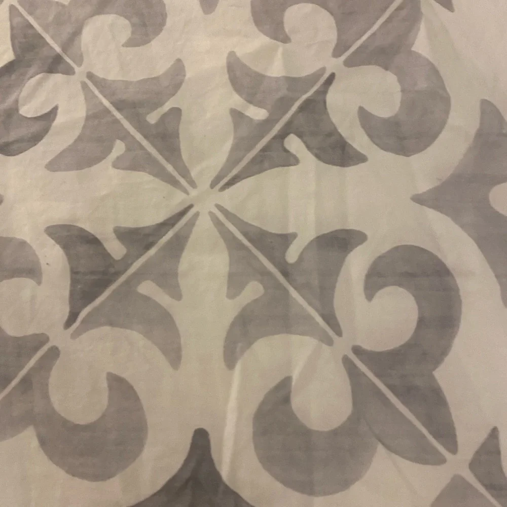 Serena & Lily White and Light Gray Wentworth Duvet Cover